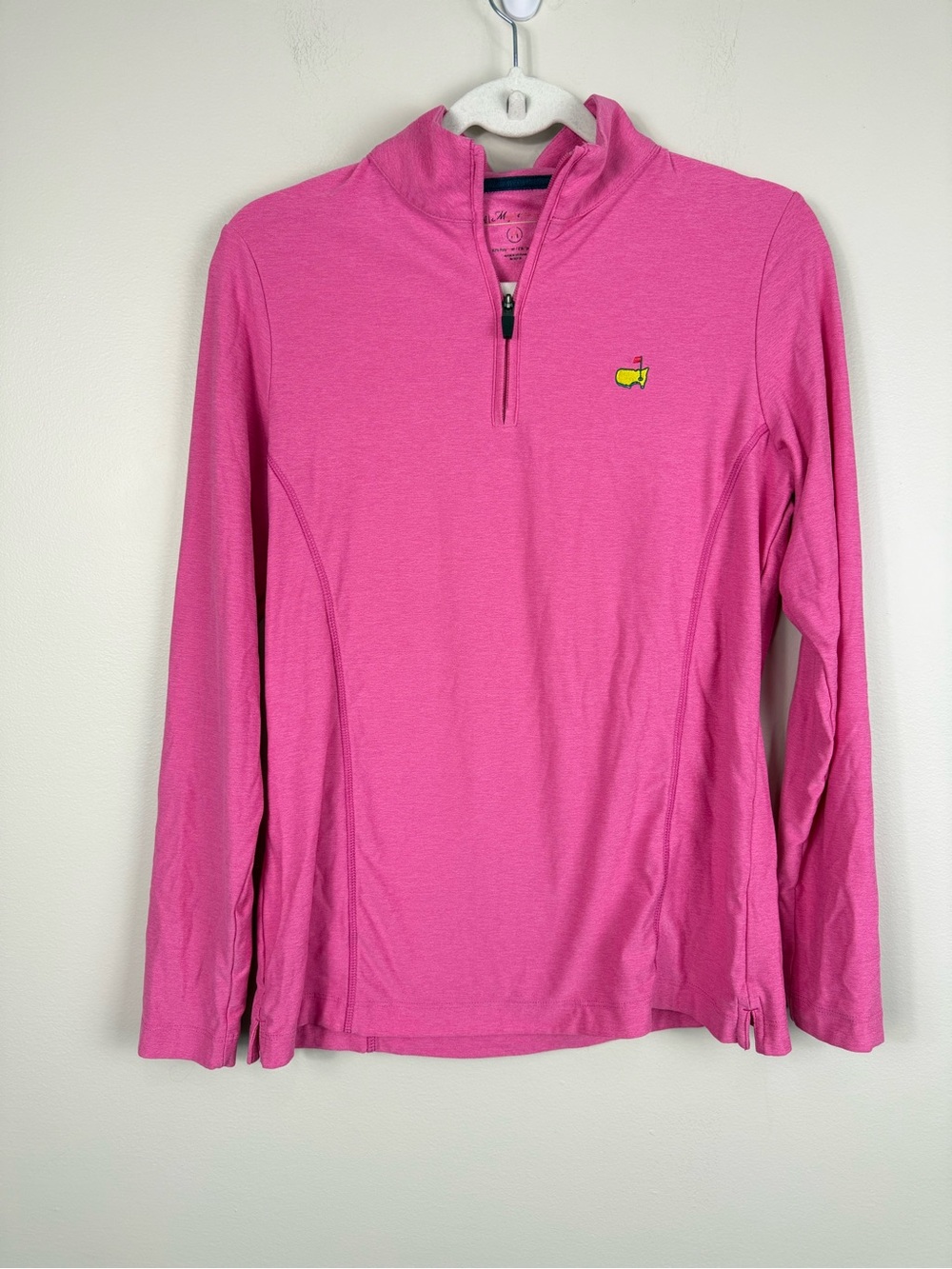 Masters Lane Quarter Zip Pullover Womens Medium Pink Golf Top Sporty Athletic